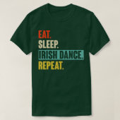 Eat Sleep Irish Dance Repat Retro  Irish T-shirt (Design voorkant)