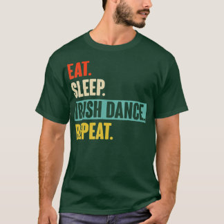 Eat Sleep Irish Dance Repat Retro Irish T-shirt