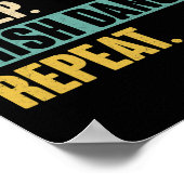 Eat Sleep Irish Dance Repeat - Retro Iers Poster (Hoek)