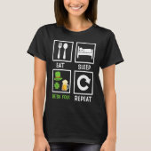 Eat Sleep Irish Folk Repeat St  Patrick's Day     T-shirt (Voorkant)