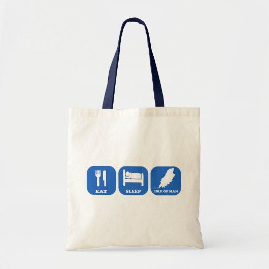 Eat Sleep Isle of Man Tote Bag (Voorkant)