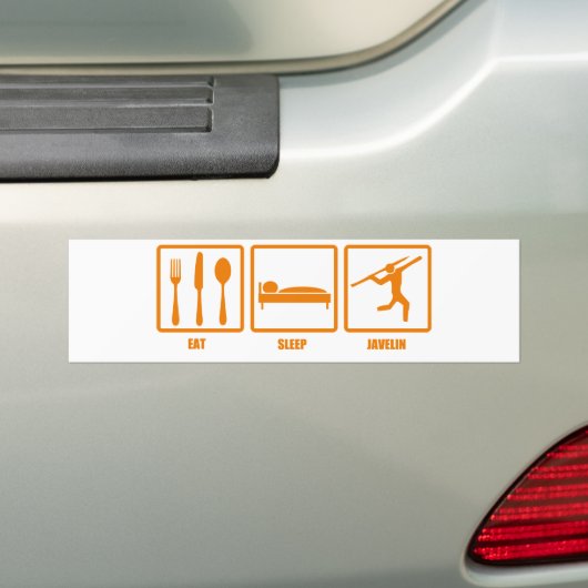 Eat Sleep Javelin Bumpersticker (Op auto)