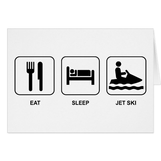 Eat Sleep Jet Ski (Voorkant Horizontaal)