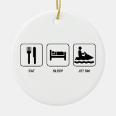 Eat Sleep Jet Ski Keramisch Ornament (Voorkant)