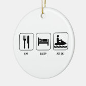 Eat Sleep Jet Ski Keramisch Ornament (Links)