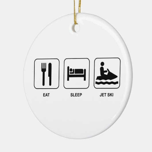 Eat Sleep Jet Ski Keramisch Ornament (Links)