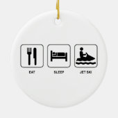 Eat Sleep Jet Ski Keramisch Ornament (Achterkant)