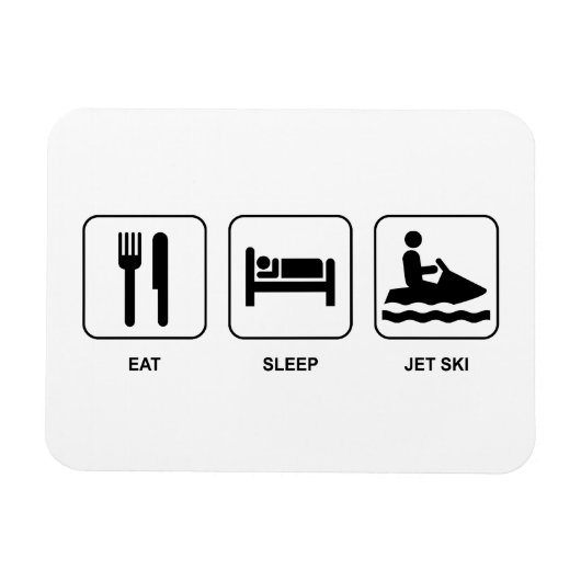 Eat Sleep Jet Ski Magneet (Horizontaal)