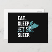 Eat Sleep Jet Ski Skiing Skier Water Sports Uitnodiging Briefkaart (Voorkant / Achterkant)