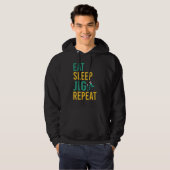 Eat Sleep Jig Repeet Funny Irish Dancer Hoodie (Voorkant volledig)