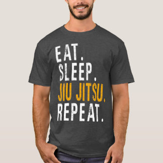 Eat Sleep jiu jitsu Herhaal EssentialCopy T-shirt