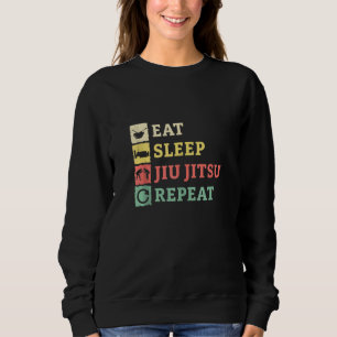 Eat Sleep Jiu Jitsu Herhaalt Braziliaanse Jiu Jits Trui
