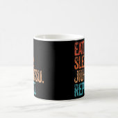 Eat Sleep Jiu Jitsu Herhaalt Funny  Martial A Koffiemok (Center)