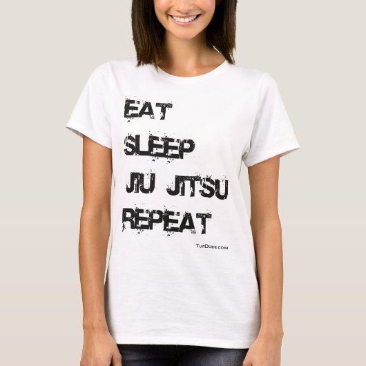 Eat Sleep Jiu Jitsu Repat T-shirt (Voorkant)