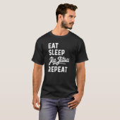 Eat Sleep Jiu Jitsu Repat T-shirt (Voorkant volledig)