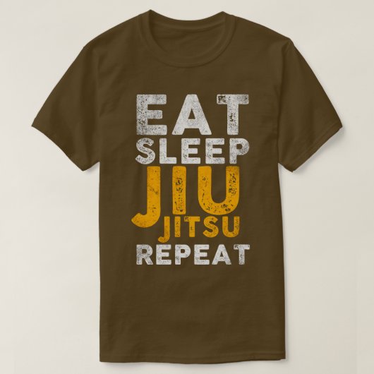 Eat Sleep Jiu Jitsu Repat T-shirt (Design voorkant)