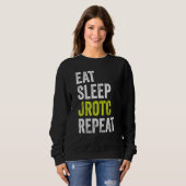Eat Sleep JROTC Herhaal US Junior ROTC Trui (Voorkant volledig)