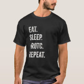 Eat Sleep JROTC Repeat Funny Junior ROTC US Distre T-shirt (Voorkant)