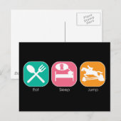 Eat Sleep Jump Briefkaart (Voorkant / Achterkant)