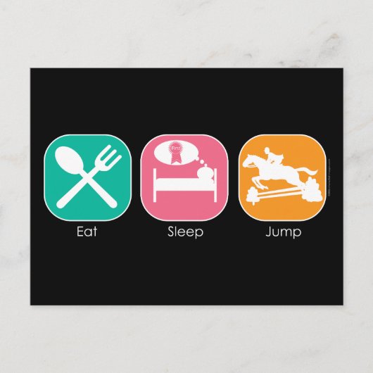 Eat Sleep Jump Briefkaart (Voorkant)