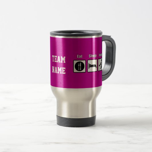 Eat Sleep Jump Cheerleader Travel Mug Reisbeker (Voorkant rechts)
