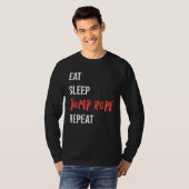Eat Sleep Jump Rope Repeat Jump Rope Fitness T-shirt (Voorkant volledig)