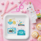 Eat Sleep K-Drama en herhaal Papieren Bordje (Feest)