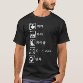 Eat Sleep K pop K Drama Repuit Kpop Merch Merchand T-shirt (Voorkant)