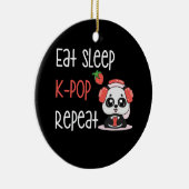 Eat Sleep K-Pop KPop Panda herhalen Keramisch Ornament (Rechts)