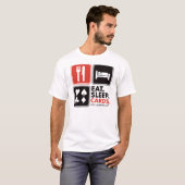 Eat Sleep-kaarten T-shirt (Voorkant volledig)