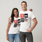 Eat Sleep-kaarten T-shirt (Unisex)