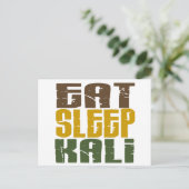 Eat Sleep Kali 1 Briefkaart (Staand voorkant)