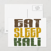 Eat Sleep Kali 1 Briefkaart (Voorkant / Achterkant)