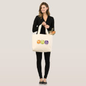 Eat Sleep Karaoke Grote Tote Bag (Voorkant (model))