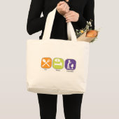 Eat Sleep Karaoke Grote Tote Bag (Voorkant (product))