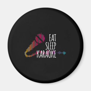 Eat Sleep Karaoke Microphone Music Singing Gift Magneet