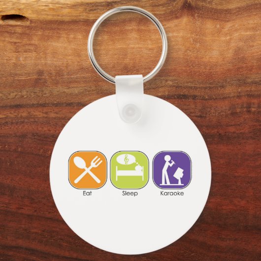 Eat Sleep Karaoke Sleutelhanger (Voorkant)