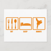 Eat Sleep Karate Briefkaart (Voorkant)