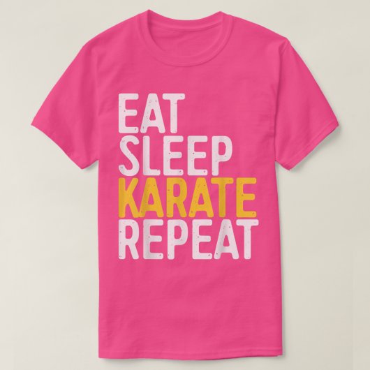 Eat Sleep Karate RepatFunny Sport Gift T-shirt (Design voorkant)