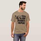 Eat Sleep Karate Repeat Gift for Art Martials T-shirt (Voorkant volledig)