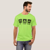 Eat Sleep Kayak Black T-shirt (Voorkant volledig)