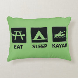 Eat Sleep Kayak Decoratief Kussen