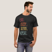 Eat Sleep Kayak Repeat T-shirt (Voorkant volledig)