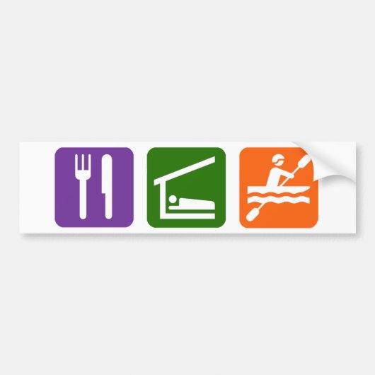 Eat Sleep Kayaking Bumpersticker (Voorkant)