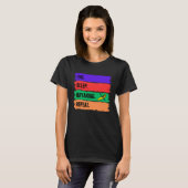 EAT SLEEP KAYAKING REPEAT T-SHIRT (Voorkant volledig)