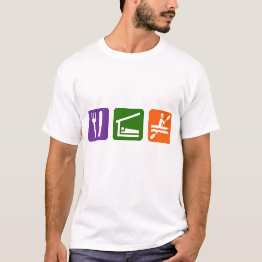 Eat Sleep Kayaking T-shirt (Voorkant)