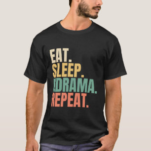Eat Sleep Kdrama Herhalen T-shirt
