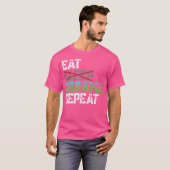 Eat Sleep Kdrama Repeat K-Pop T-shirt (Voorkant volledig)
