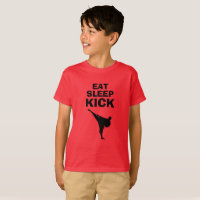 Eat Sleep Kick karate vechthemd voor kinderen