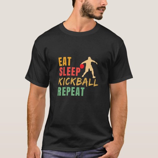 Eat Sleep Kickball Repeat Kickball Kickball Player T-shirt (Voorkant)